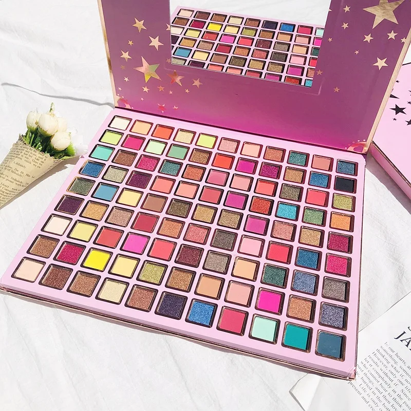 Pink Eye Shadow Square Plate Pearl Light Dumb Bright Piece Big Plate 99 Color Eye Shadow