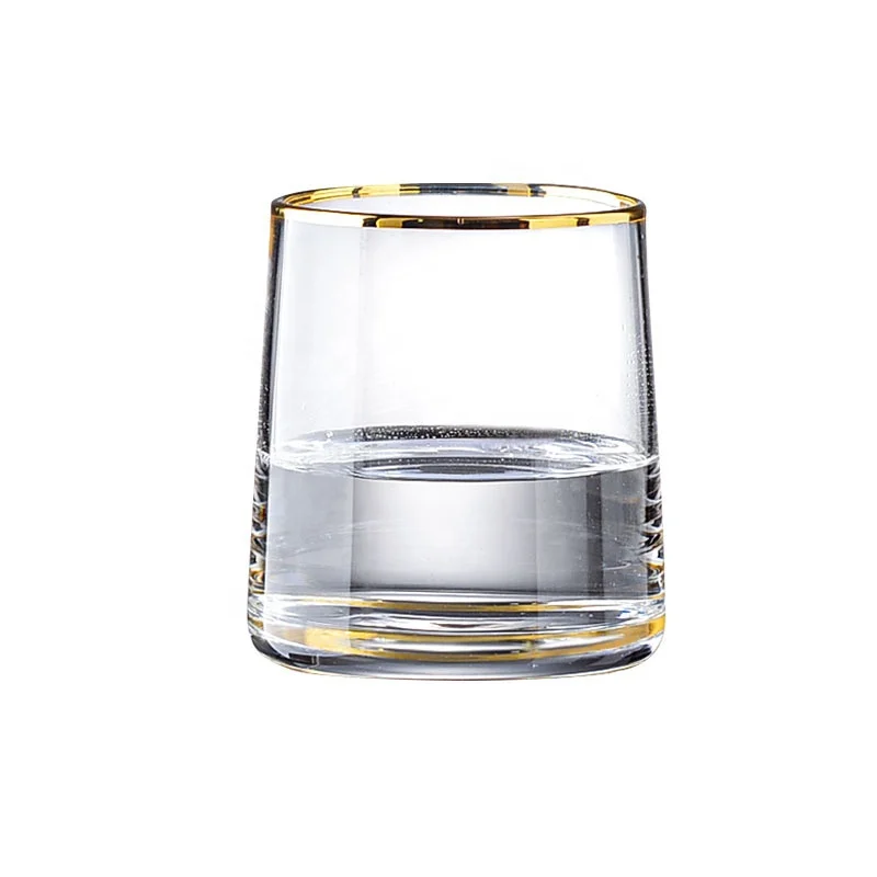 Luxury Empty Unique Clear Gold Grey 8oz 250ml Glass Candle Jar With Lid For Scented Candle
