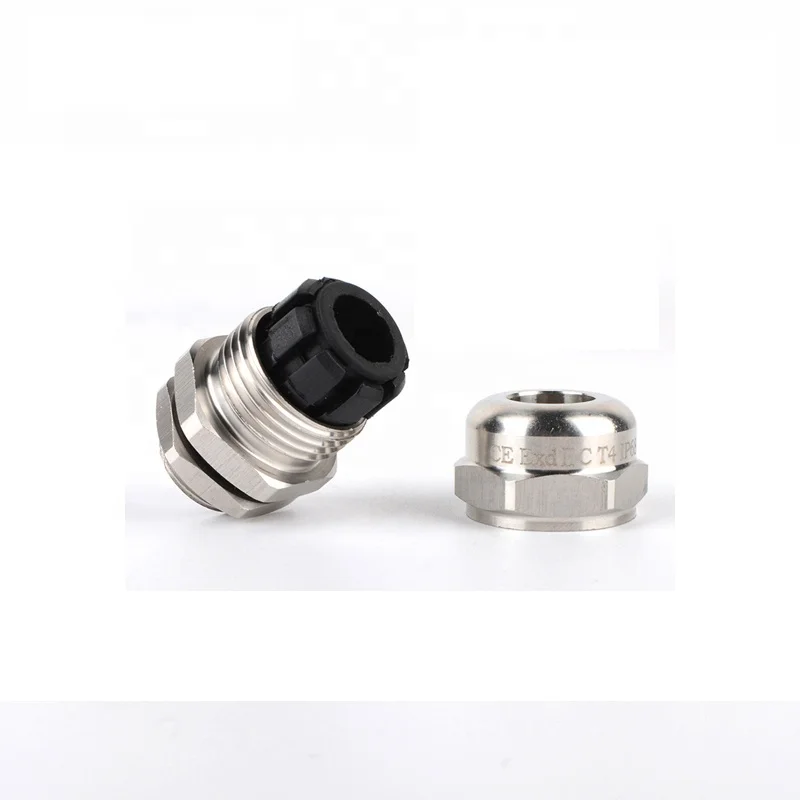 PG13.5 SS304 SS316 waterproof IP68 connector hot sale Spiral Metal Stainless Steel Cable Glands