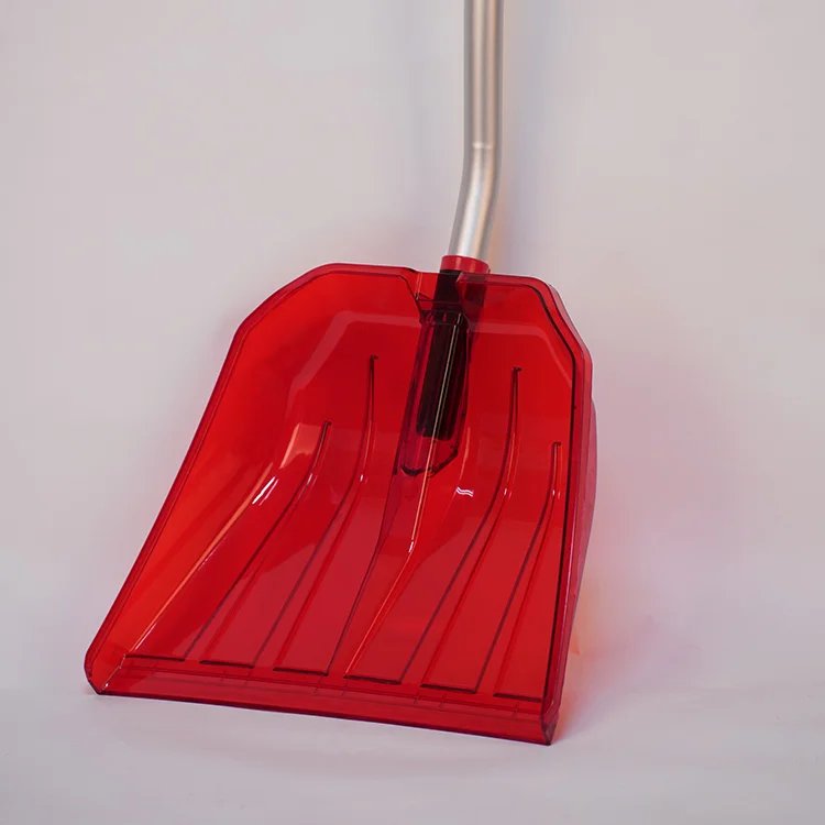 Plastic Snow Shovel Snow Removal with metal handle with transparent head normal pack