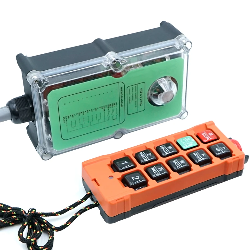 Easy operation 8 channel single speed mobile cranes electric hoist wireless remote controller