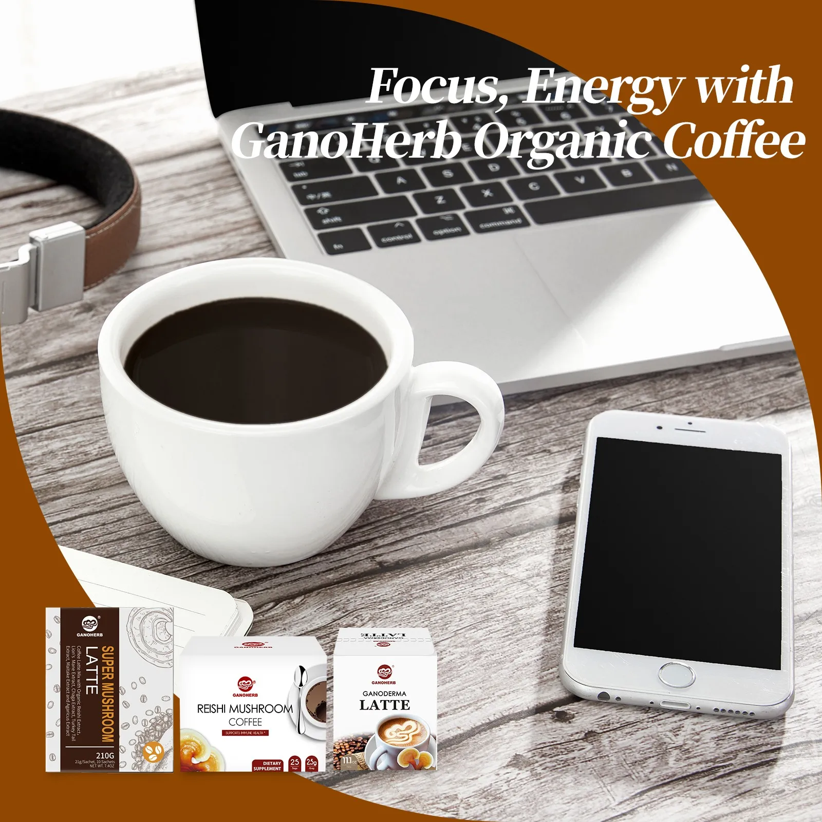 Кофе Ganoderma Suger Free Reishi гриб кофе 2 в 1 растворимый черный