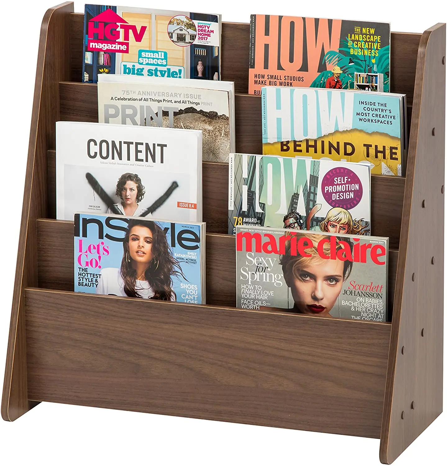 Chinese factory wholesale leaning bookshelf book rack wood