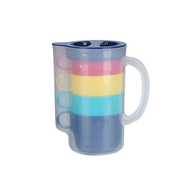 Supplier customized plastic kitchen kettle set high quality plastic water bottle with cup