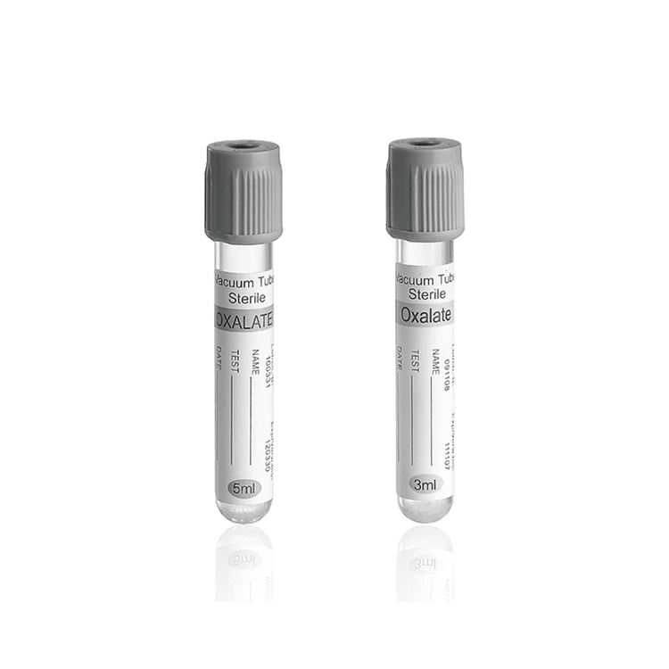 High standard 13*75mm vacuum blood collection test tube with gray cap