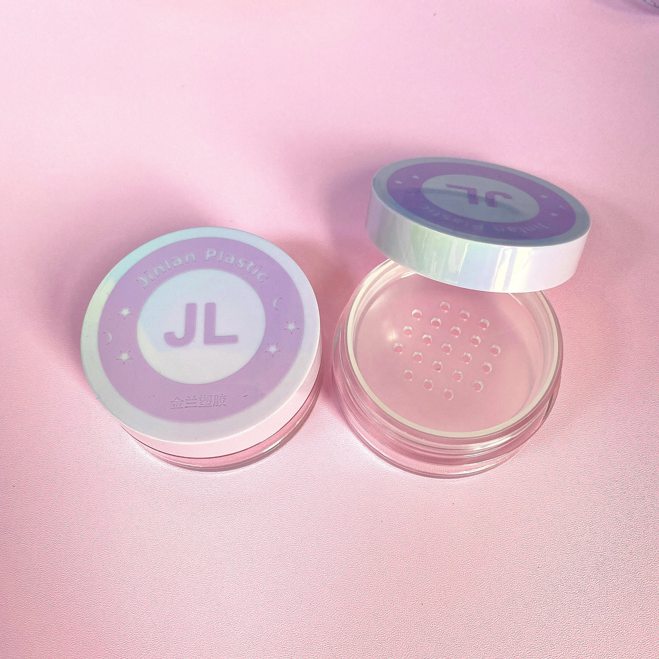Low Moq Empty Compact Powder Container Pink Reusable Compact Powder Case Cosmetic Container