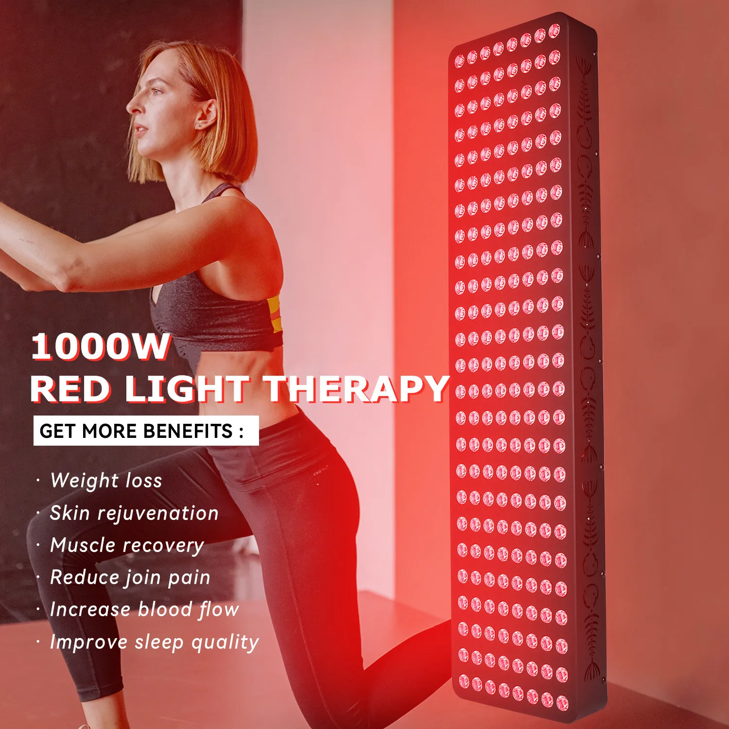 Meetu pdt machine infrared 850nm 900W led red light therapy panel device from shenzhen china manufacturer for beauty home use
