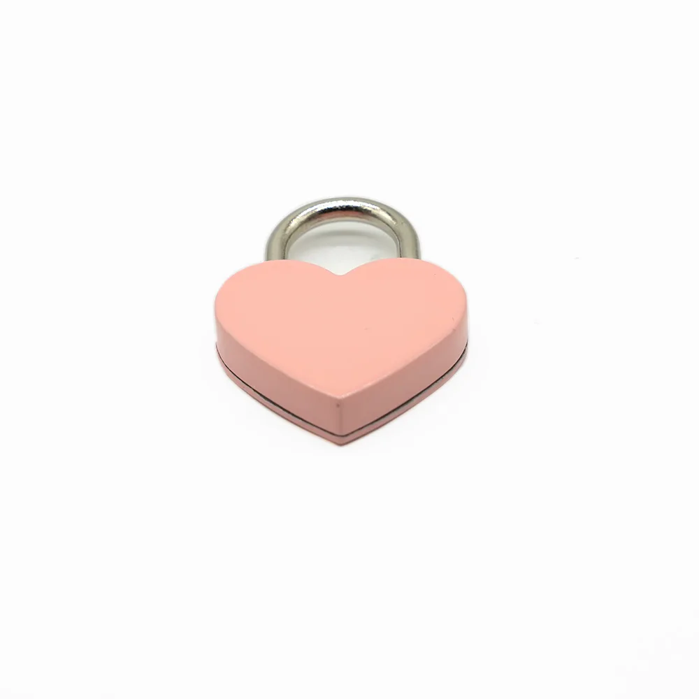 Cute heart shaped luggage padlock in macaron color Chastity Cage Accessories