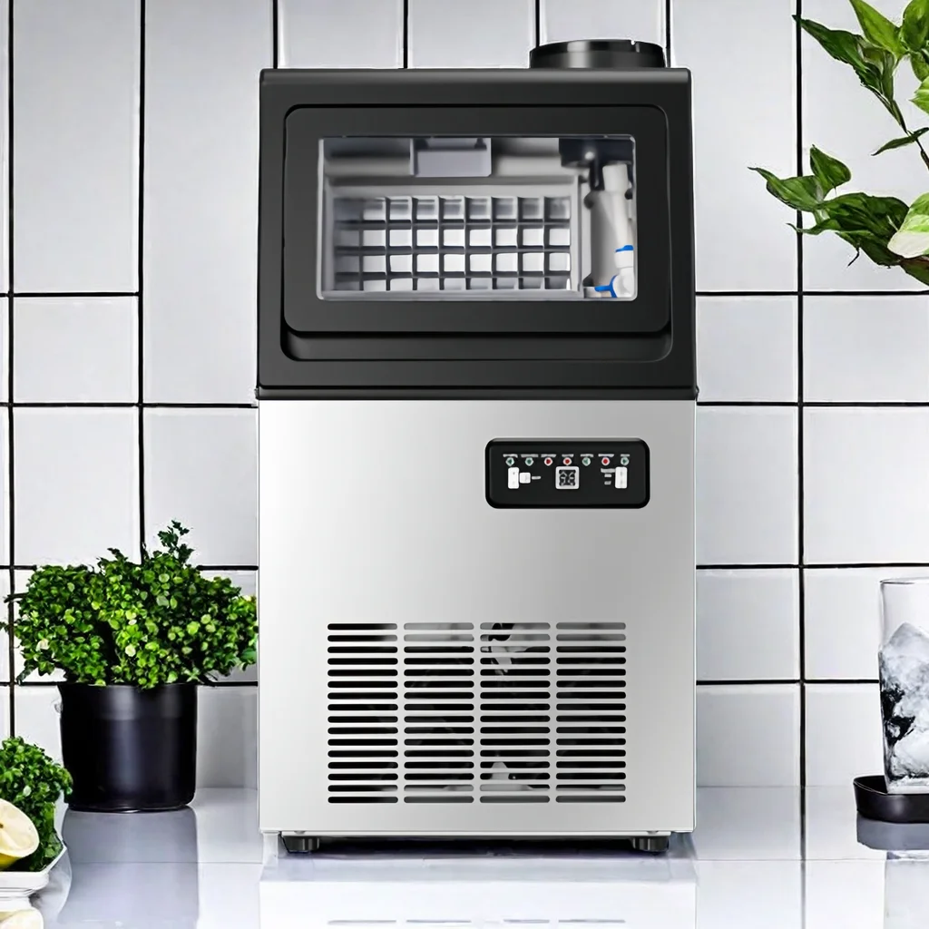 Excellent quality Milk tea shop restaurant supermarket Intelligent Control Strong Power Fully Automatic ice block machine maker