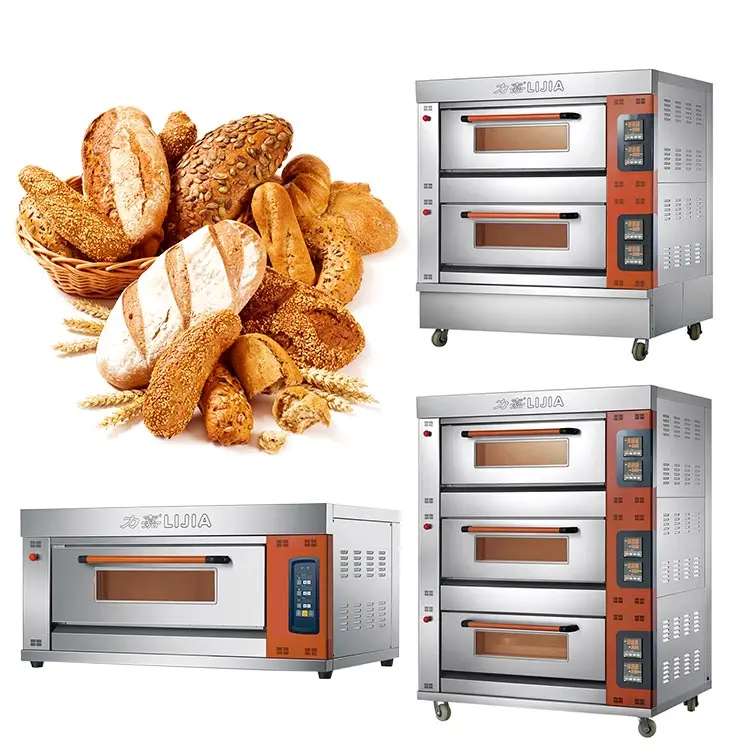 Kitchen equipment stoves 4 burners industrial bread making oven for baking gas and electric