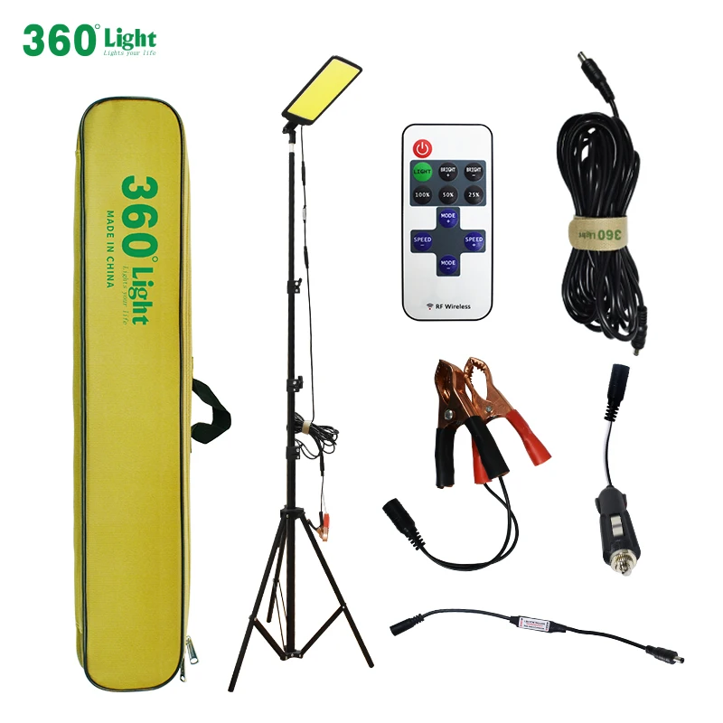 360 Fishing Rod Led Camping Light Outdoor Tent Lantern Telescopic Tripod Rod Lamp For Road Trip Emergency Lighting