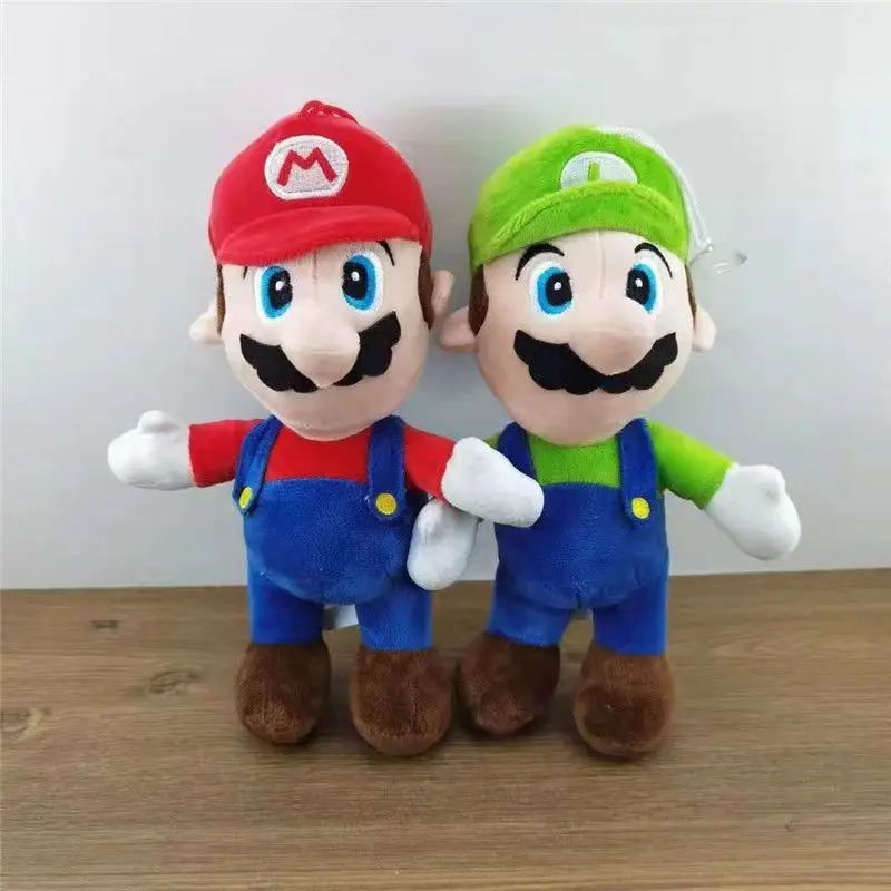 Megan Hot Sale 28cm Mario Plush Toy Mario Luigi Plush Soft Stuffed Doll Toy Kids Children Birthday Christmas Gift
