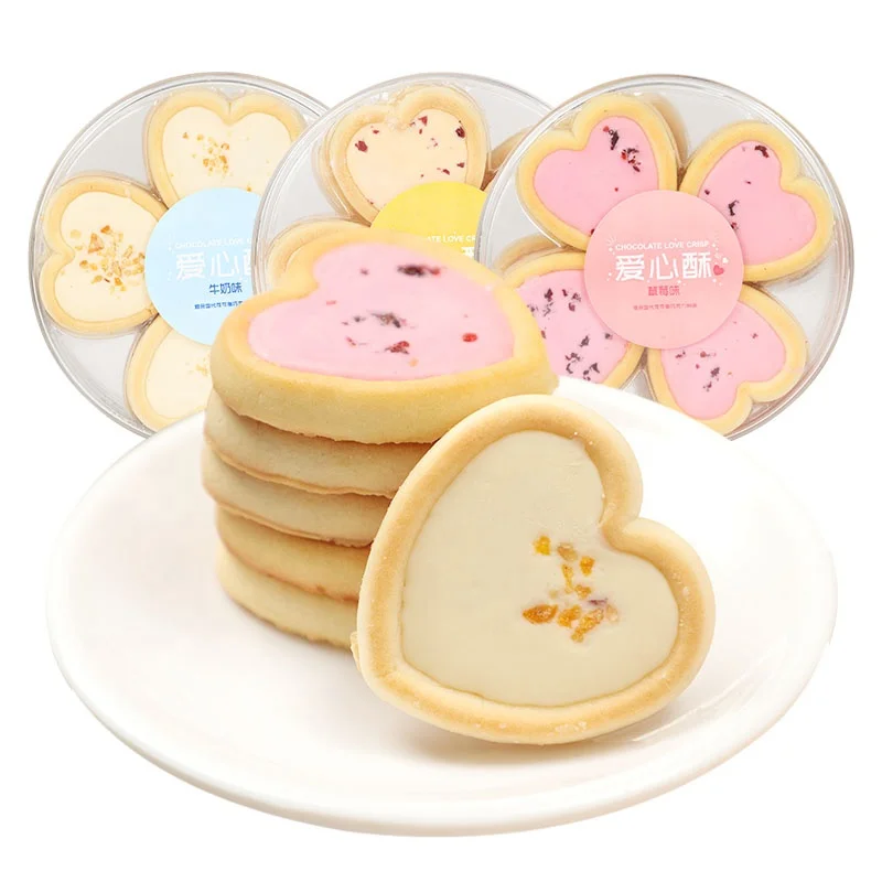 Лидер продаж, печенье ручной работы, сэндвич-пирожные, любовь, измельченный хлеб, запеченные товары, мягкий торт в форме сердца, детские закуски