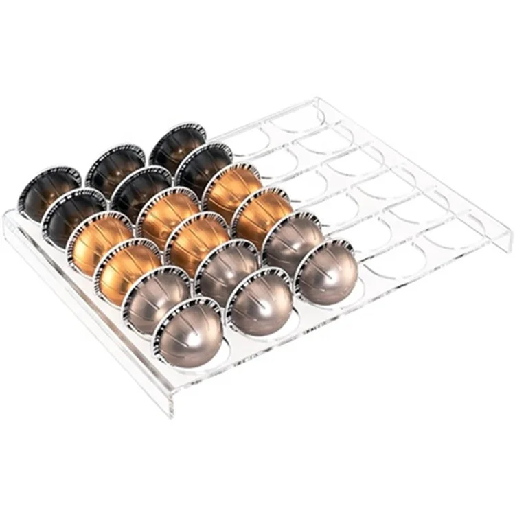 Coffee Capsule Storage Tray, Drawer Insert Organizer Holds 30 Pods Compatible with Vertuo Vertuoline Capsules Drawer of Kitchen