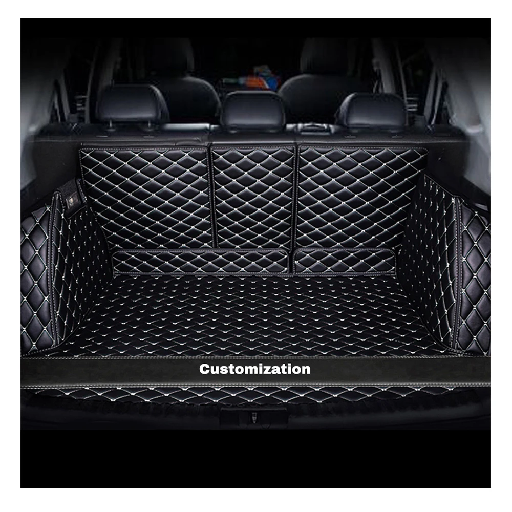 Muchkey Full Surround Universal Waterproof Good Durability Leather Car Trunk Mat Accessories Boot Luggage Rear Car Trunk Mats
