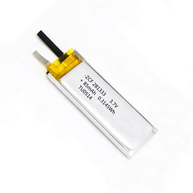 KC Certified ZCF281333 85mAh 3.7V Rechargeable Lithium Ion Polymer Battery for Wearable Posture Corrector