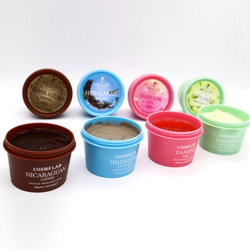 Cosme Lab Rose Tea Face Mask Skin Care Organic Charcoal Coffee Sheet Mask Refreshing Face Moisturizing Hydrating Facial Mask