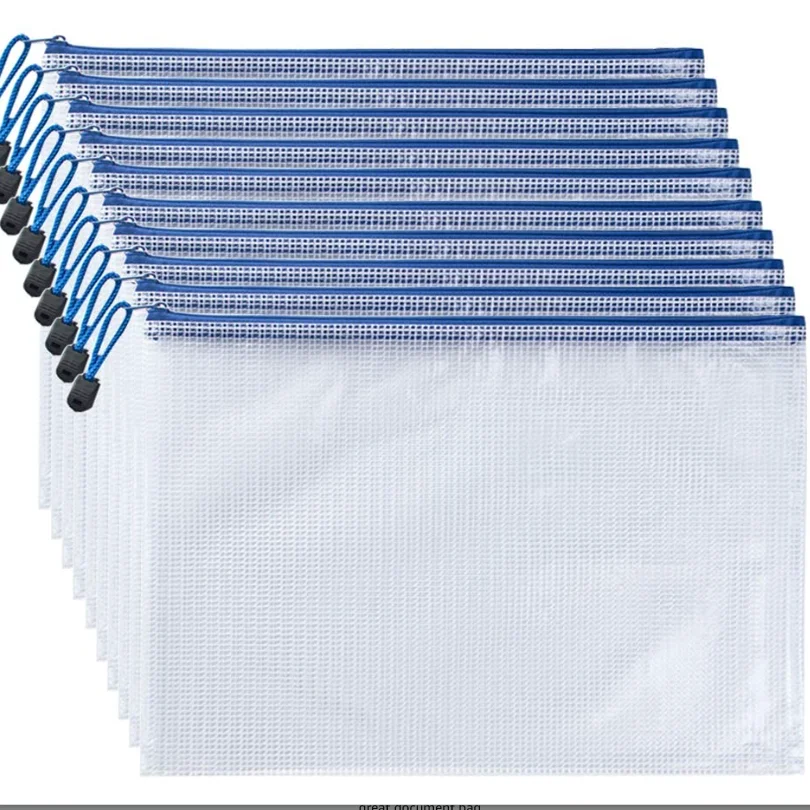 Cheap Poly Zip Lock Envelope File Folder A4 Pouch Factory Price Custom Plastic Document Bag