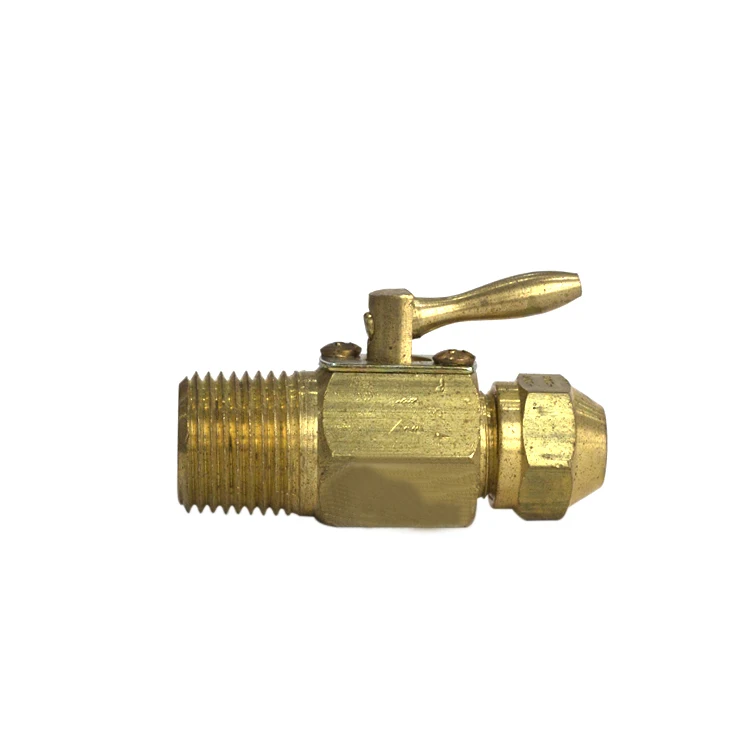 Customized male female NPT thread 3/8 inch Brass flare ball valve for Auto Brake System