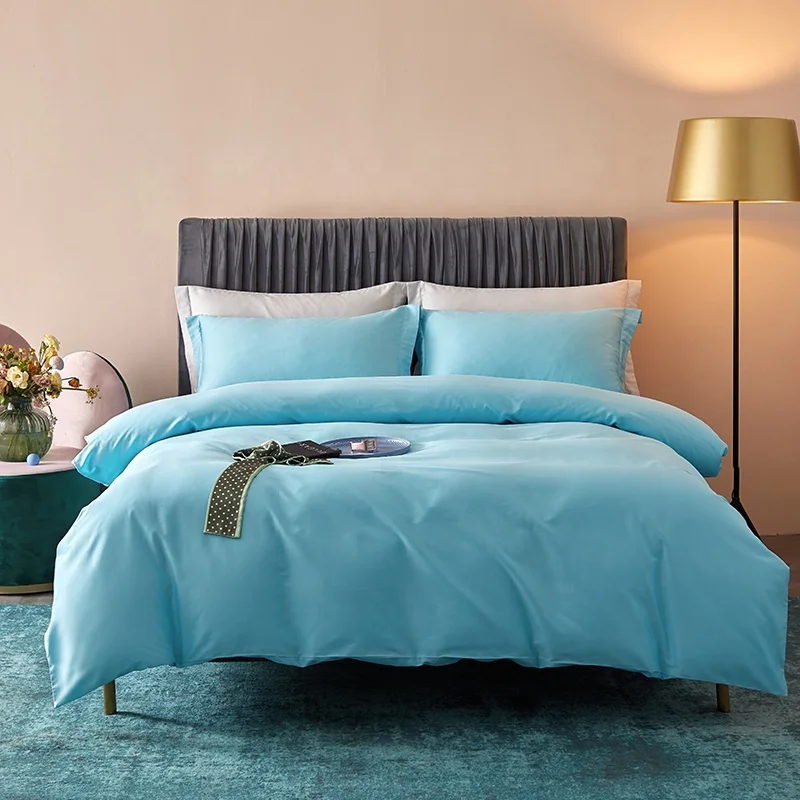 3pcs/4pcs Bedding Set High quality Solid Color Bed Sheet Quilt Cover Pillowcase Bed Linen Sets