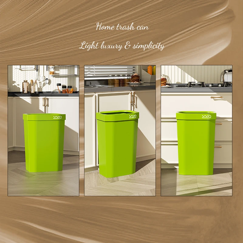 Recycle Bin Kitchen Portable Waste Bins Room Dustbins Plastic Trash Bin China Supplier