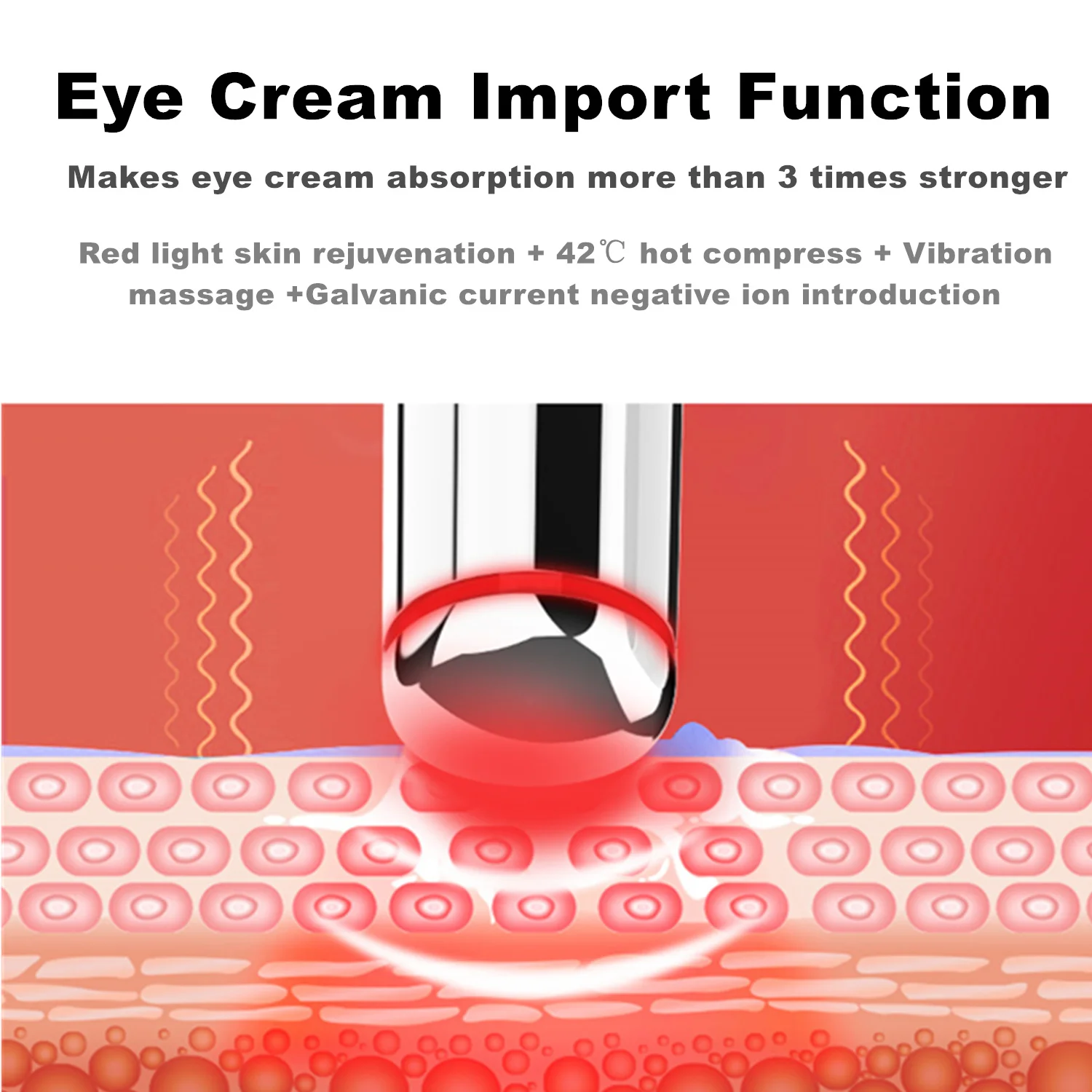 
Travel eye massage pen heated lip care eye vibrating massager pink ODM/OEM 