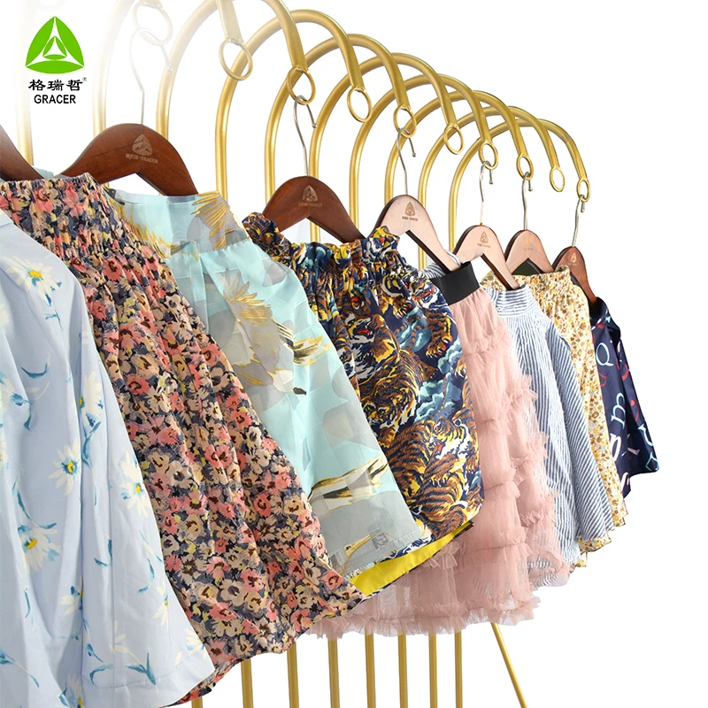 High Quality Vintage Apparel Bale Second Hand Clothing Ladies Cotton Skirt Used Clothing From Korea Bundle