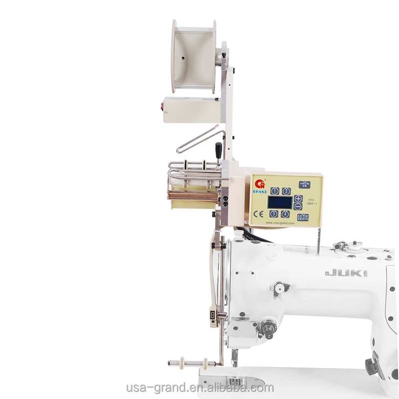 4 section Computerized elastic&tension metering device for upper tape feeder machine with Sewing Machine|GRAND sewing equipment