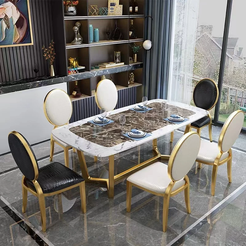 China Home Furniture Luxury Comtempary Marble Dining Table