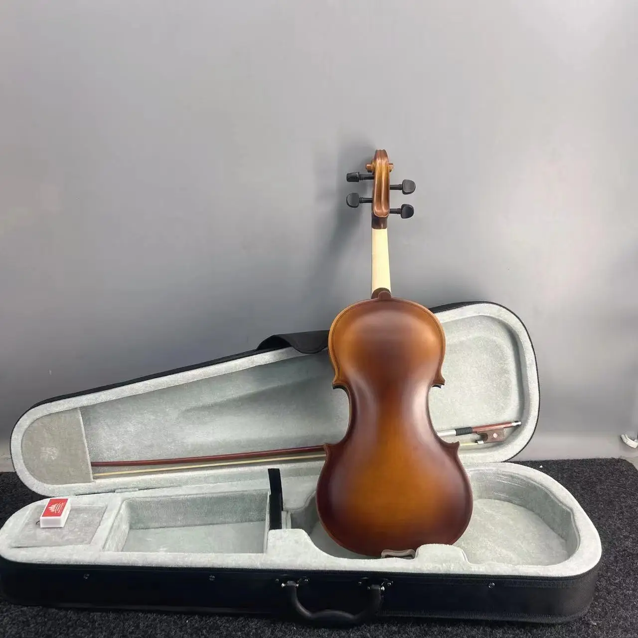 in stock full size nice gloss matte basswood Plywood beginner violin outfit 4/4