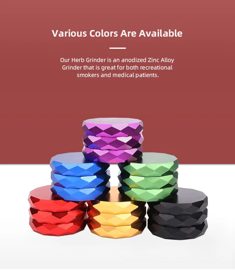 New arrival herb grinder 2020 manual non stick  aluminium grinder grinding tobacco for cigarettes