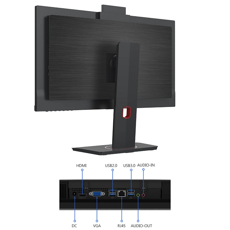 Port customization 24' ips J1900 I3 I5 I7 AIO PC New Fanless  PC Embedded  Screen All In One pc