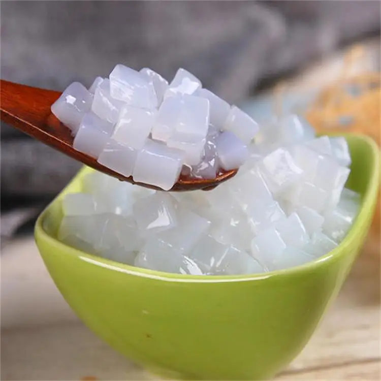 
Delicious coconut jelly cubes in hainan 