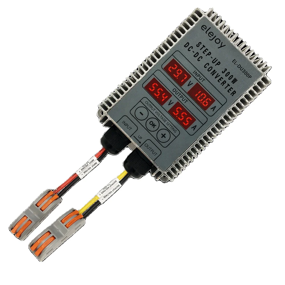 BOOST 11-85V ADJUSTABLE LED DISPLAY DC DC CONVERTER POWER CONVERTER STEP-UP 10-32V TO 24V 36V 48V 60V 72V  WATERPROOF EL-DU300P