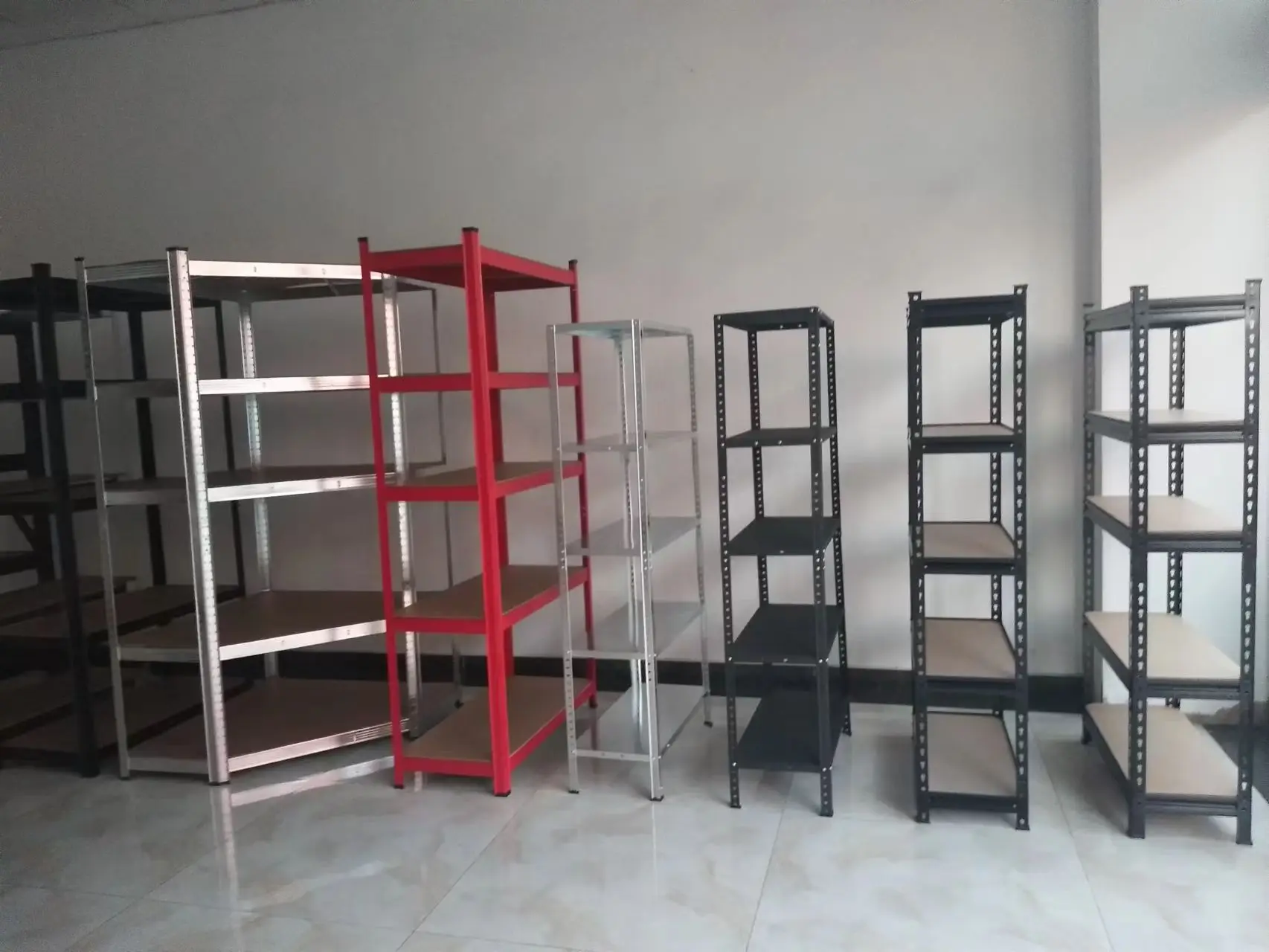 Industrial Iron Rack System Metal Shelf Garage Shelving Units Warehouse Pallet Boltless Steel Stacking Storage Shelves Racks
