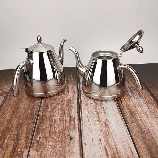 
Stainless Steel Water Kettle Thicken Teapot Coffee Pot & Infuser Strainer Kitchen Water Boiler 