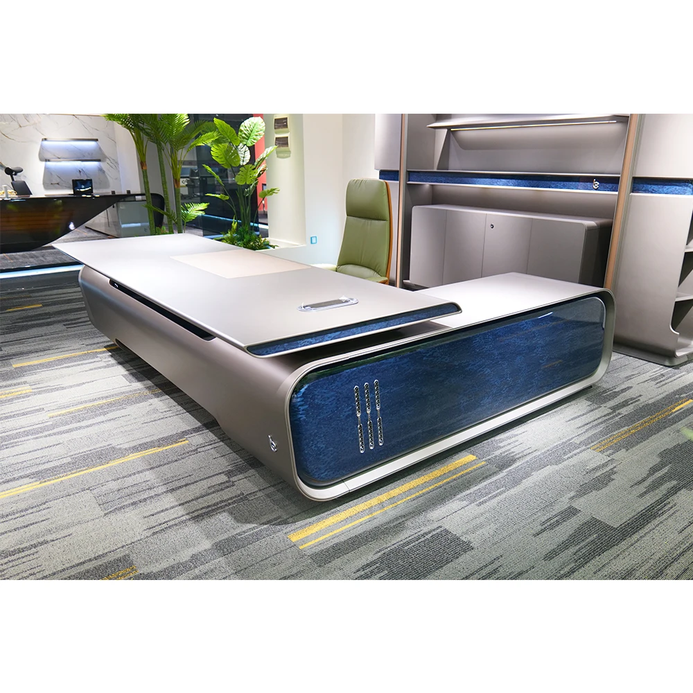 Hot Modern Wooden Executive Desk (designed for CEOs) is a custom-made L-shaped luxury table, specifically crafte for 10 years