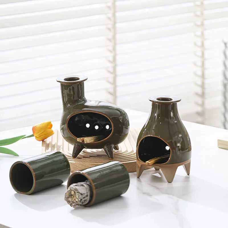 Sage Burner Customized For Home Fragrance Decorations Incense Tea Scent Ceramic Palo Santo Holder
