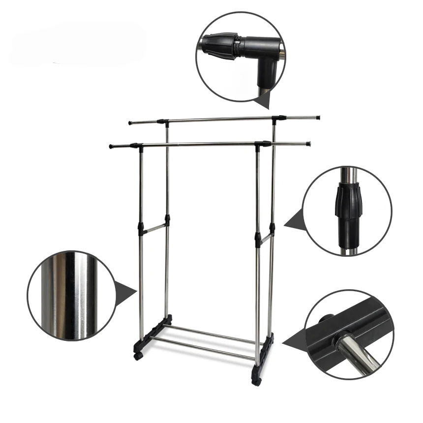 Removable Heavy Duty Storage Dryer unit Rack Double-layer Drying Rack With Storage Space