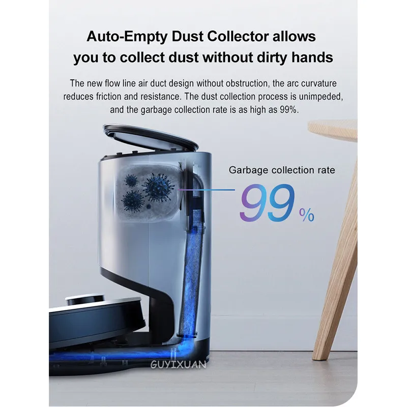 Laser radar Robot Vacuum Cleaner Floor Cleaning Sweeping dry Mop Amazon Alexa And Google smart robot Vacuum cleaners