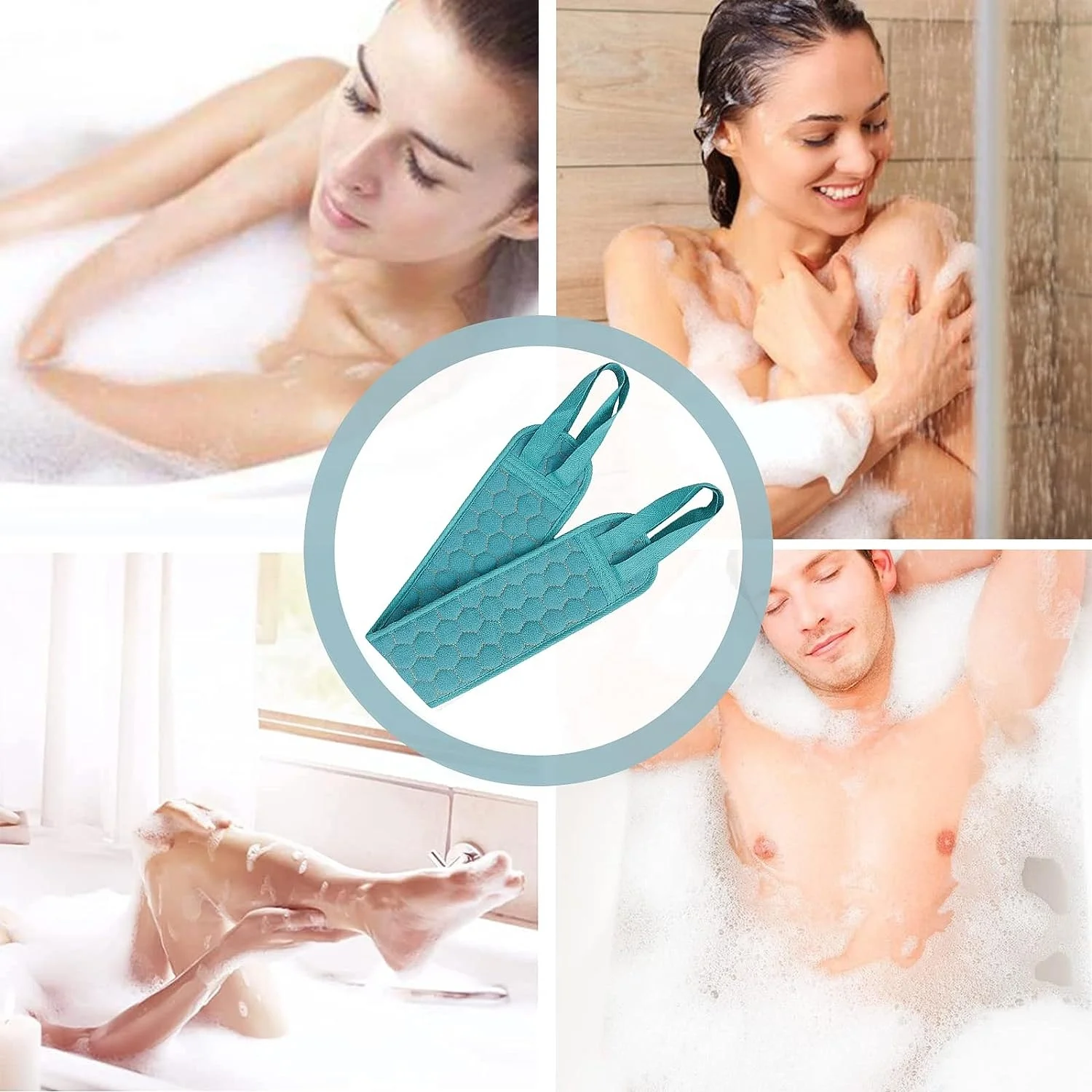 Factory Price 3-pack Body Scrubber Set - Includes Bath Gloves  Mitts and Shower Bath Sponge Loofah Back Scrubber for Shower