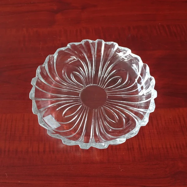 Round Glassware Dinnerware Antique Clear Glass Plates