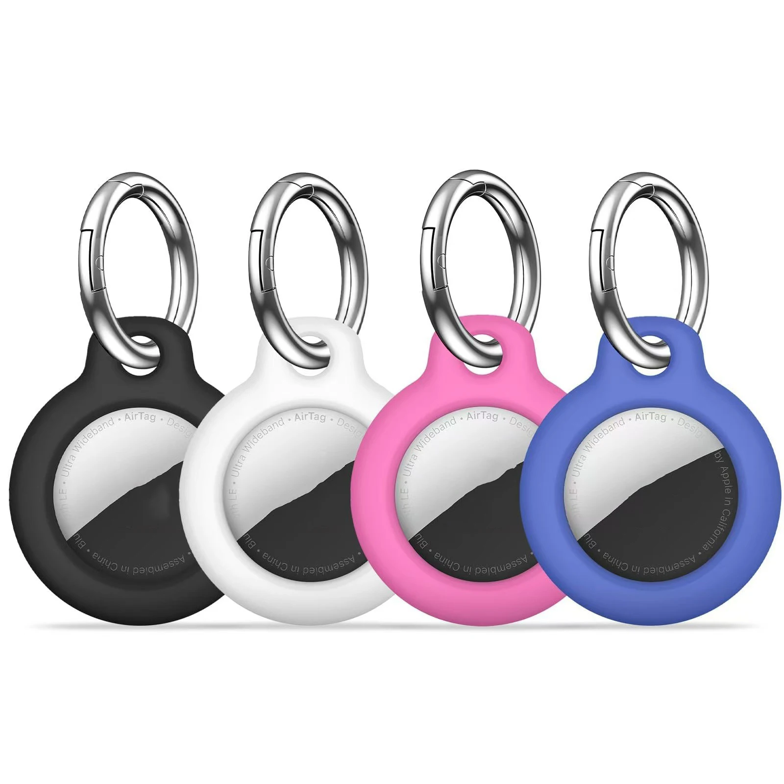 Xun Xin Custom Anti-Scratch Keychain Silicone Case Strap Accessories Air Tag Key Finder Tracker Pet Valuables air tag Keychain