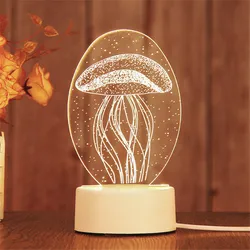 USB Promotional Custom Acrylic Lamp Gift Table Lamp Night Light  Anime Acrylic Lamp LED 3D Night Light