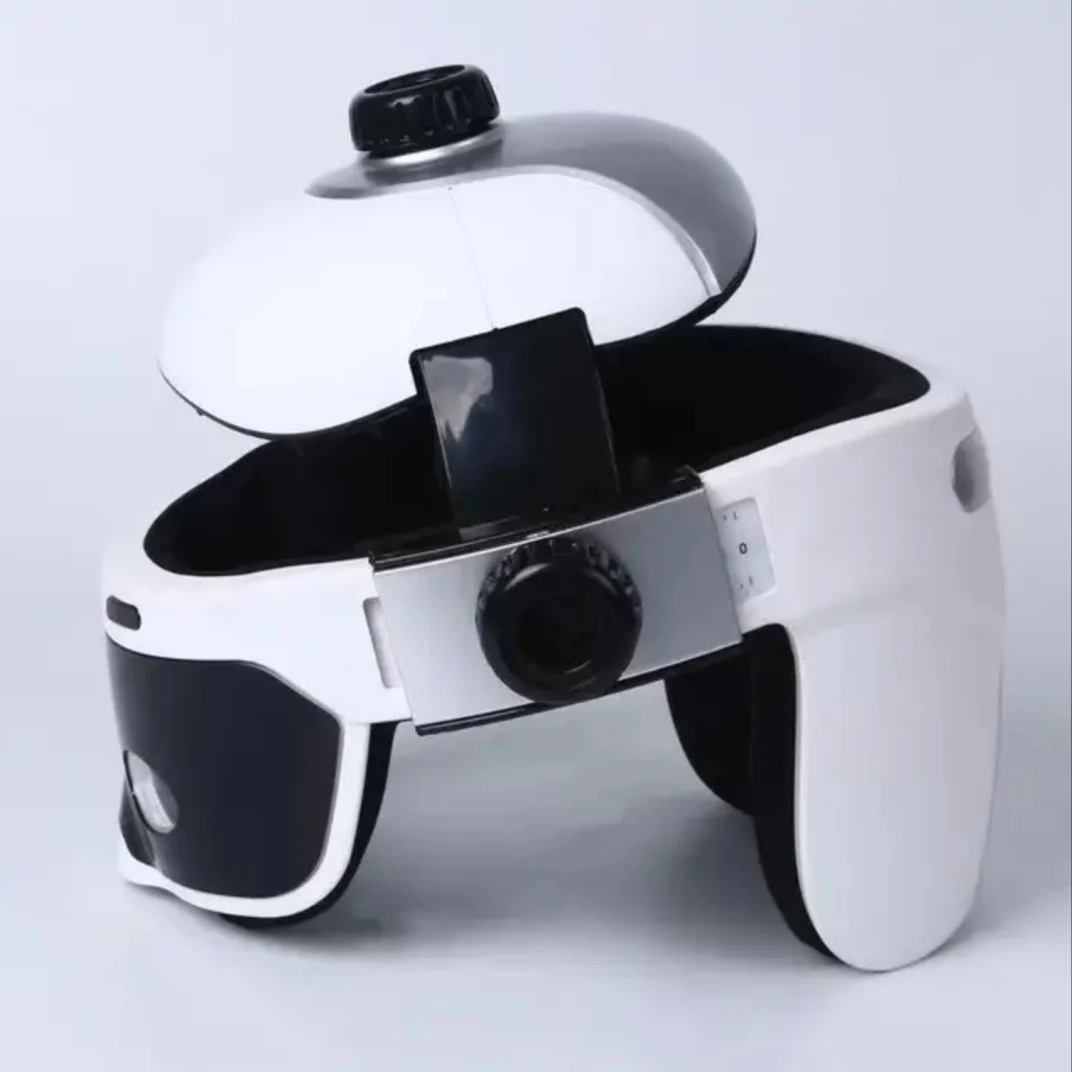 Leading Automatic Air Pressure Head Massage Helmet Dual Vibrating Electric Head Massager