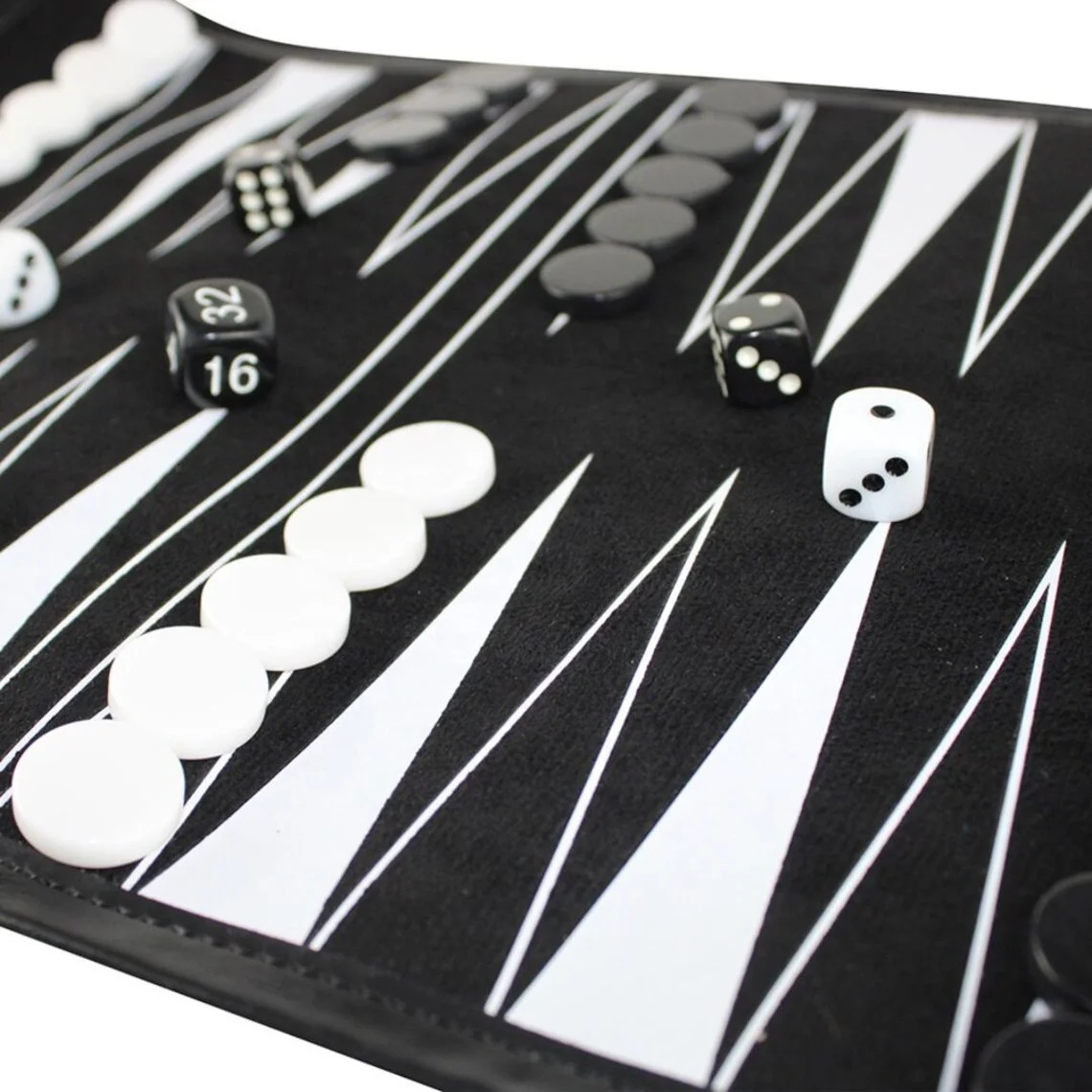 Wholesale Customized Handmade Portable Smart Soft Traveling PU Leather Roll-up Mini Backgammon Luxury Game Set