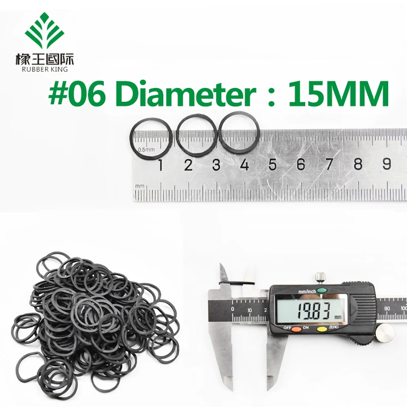 Rubber Bands Factory Wholesale Diameter 15mm Durable  Black  Color Bundle Rubber Band