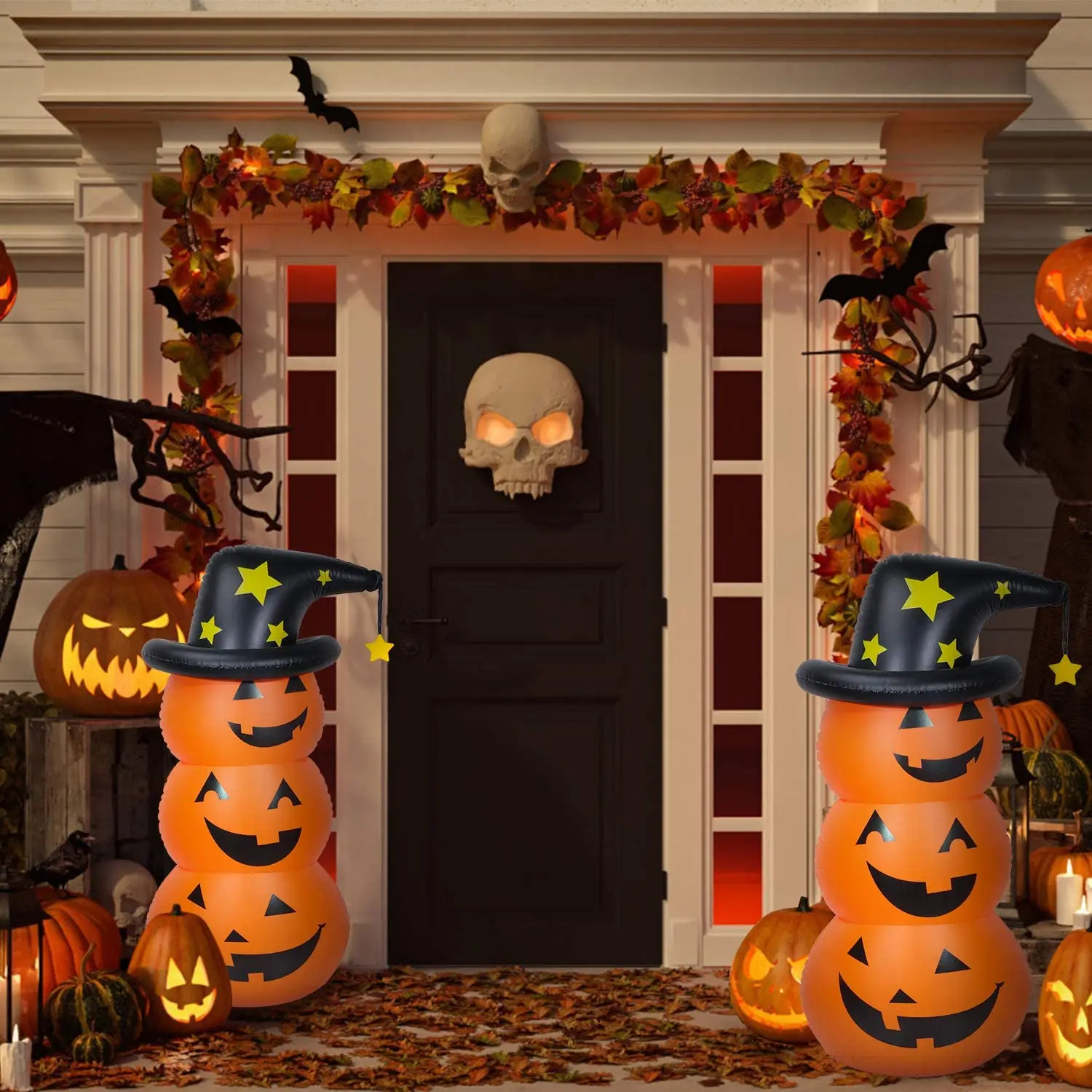 Inflatable Pumpkin Decoration Indoor Outdoor Yard Party Halloween