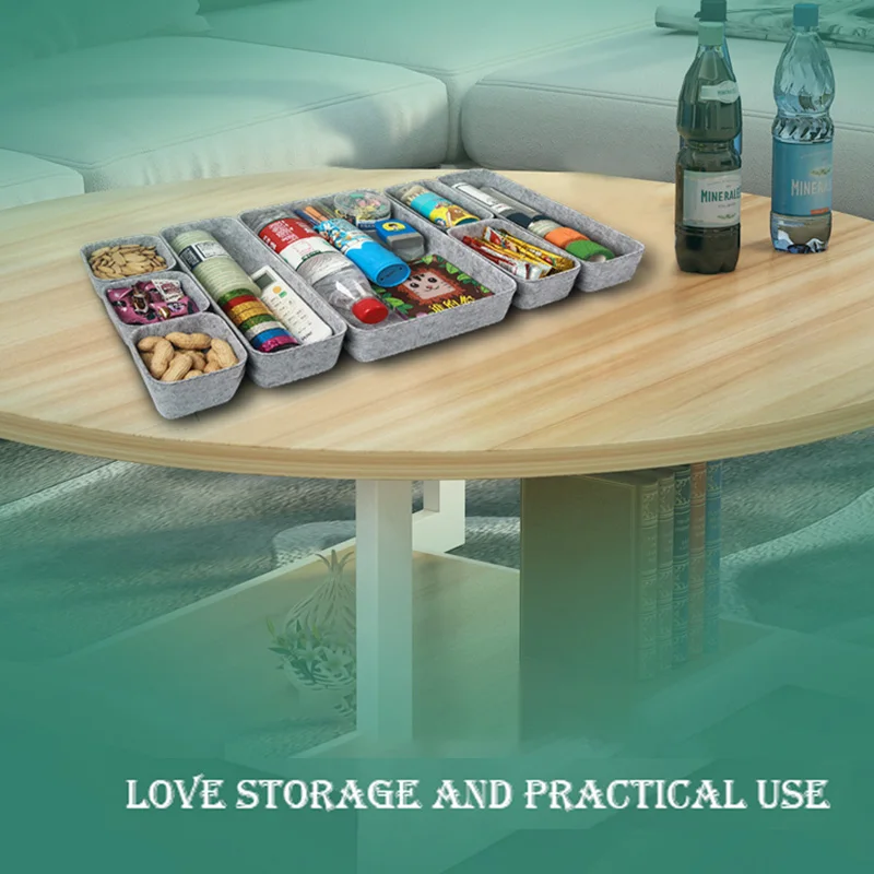 WIREKING Drawer storage organization multi-purpose jewelry box makeup storage box felt storage box