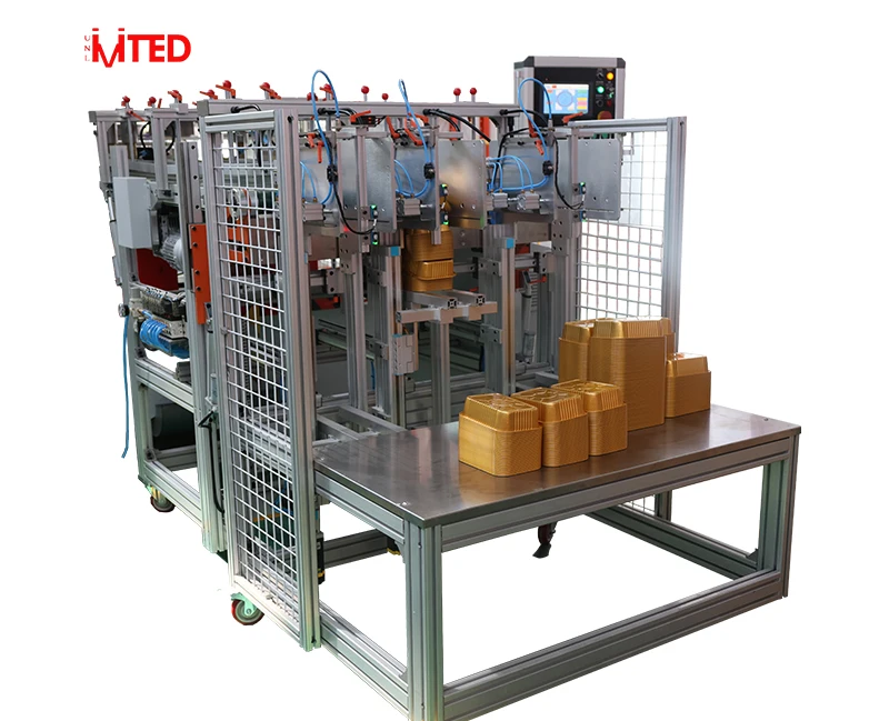 RZLH-C45T 50-80 times/min Advanced Automatic Easy setup Disposableroasting pan take away food paper container making machine